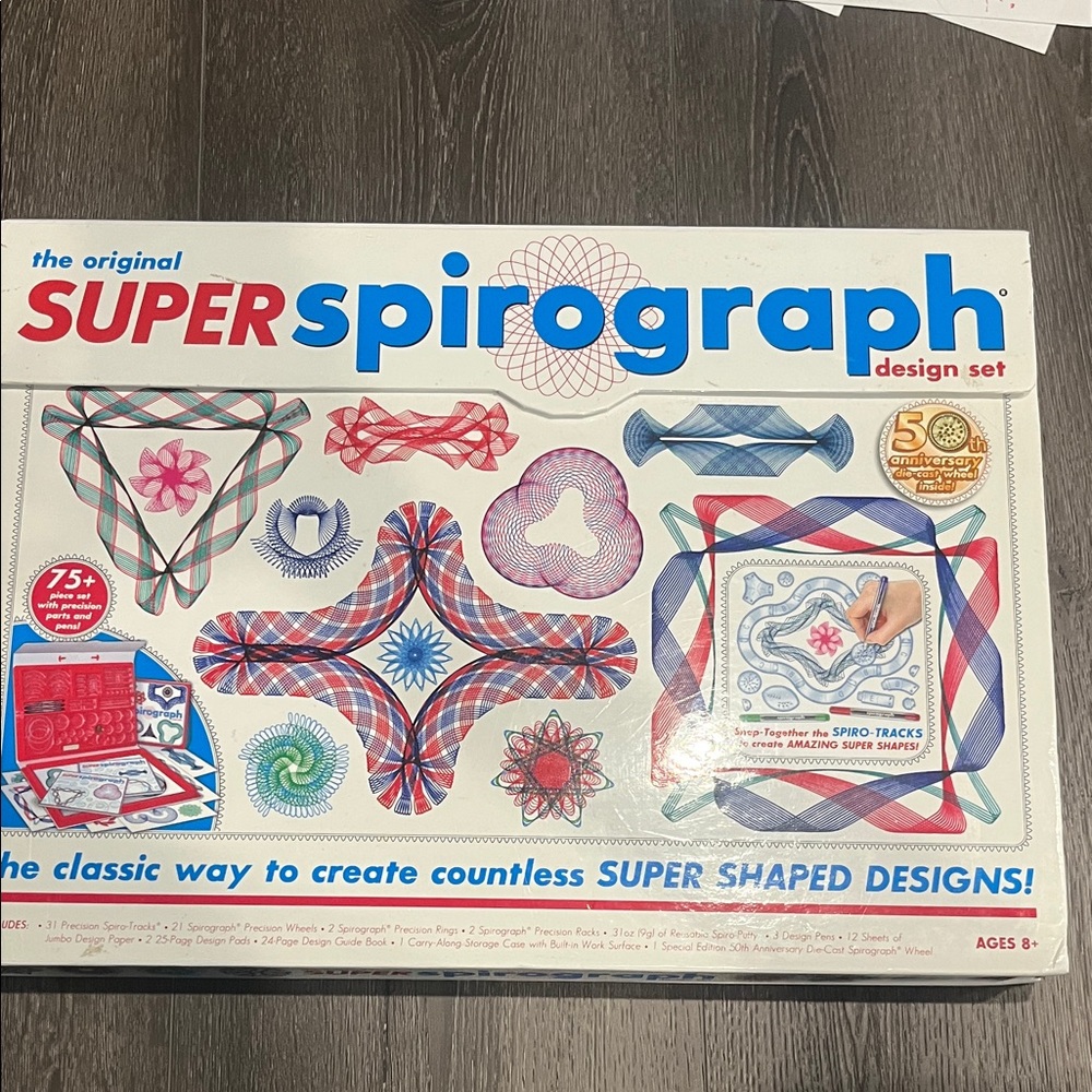 Super Design Set - Red, Blue, White with markers